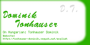dominik tonhauser business card
